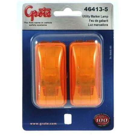 GROTE MOLEN 464135 Side Marker Light Universal Surface Mount 2.63 In. X 1.25 In. Yellow Lens G17-464135